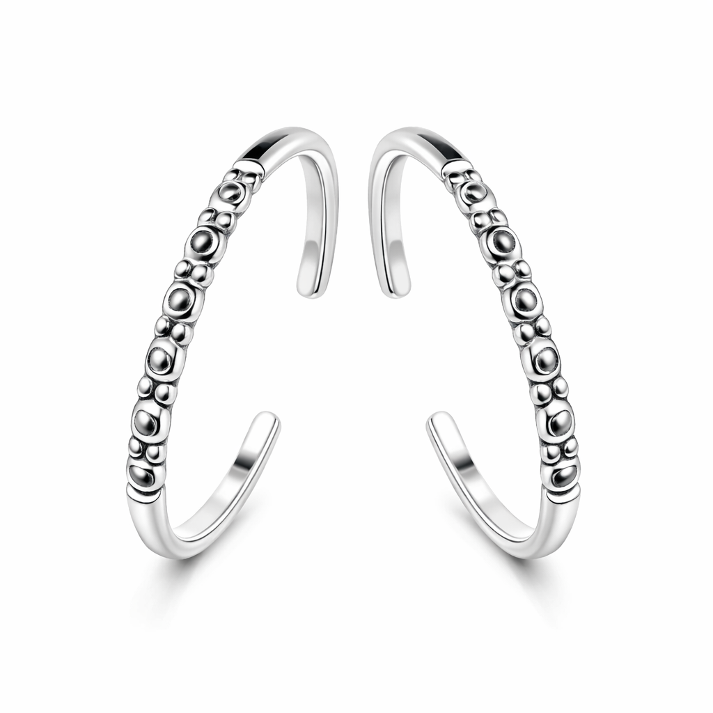 Bubble Texture Minimal Sterling Silver Toe Ring