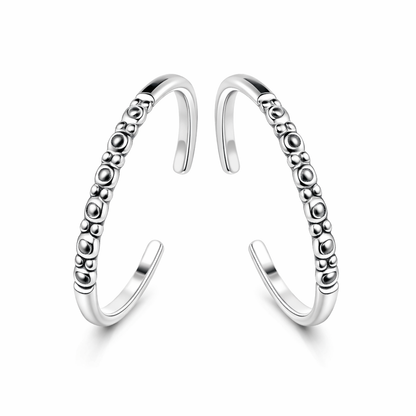 Bubble Texture Minimal Sterling Silver Toe Ring