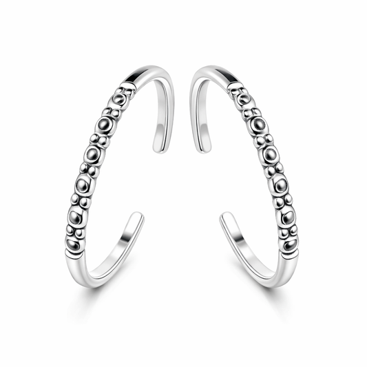 Bubble Texture Minimal Sterling Silver Toe Ring