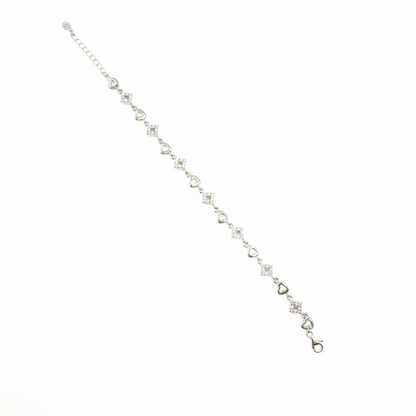 Sterling Silver Blossom Chain Bracelet