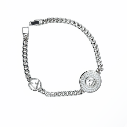 Luxe Emblem Sterling Silver Bracelet