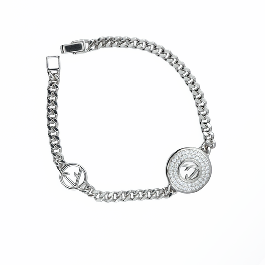 Luxe Emblem Sterling Silver Bracelet