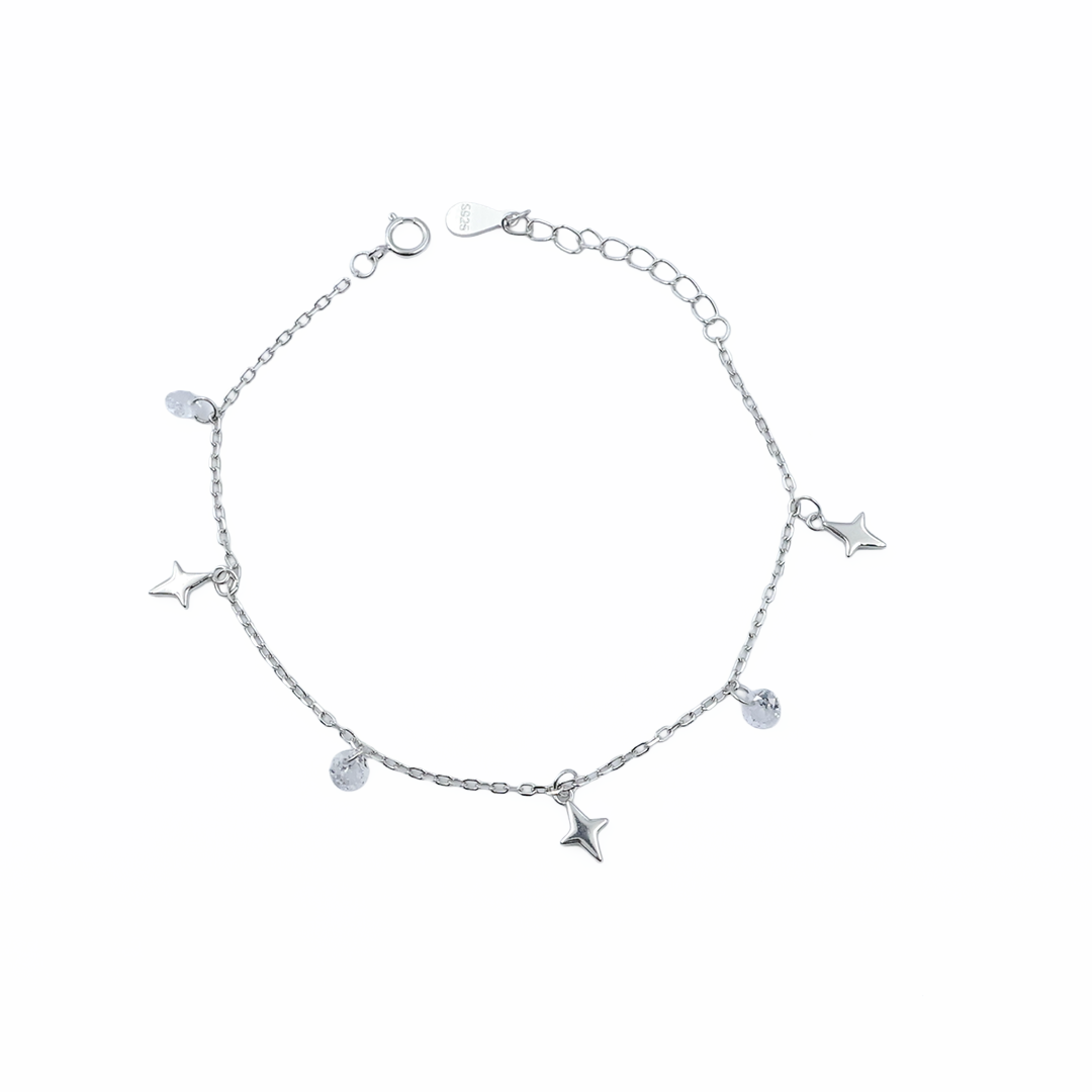 Stellar Charm Sterling Silver Bracelet