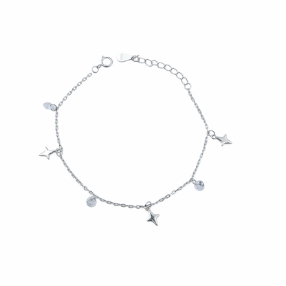 Stellar Charm Sterling Silver Bracelet
