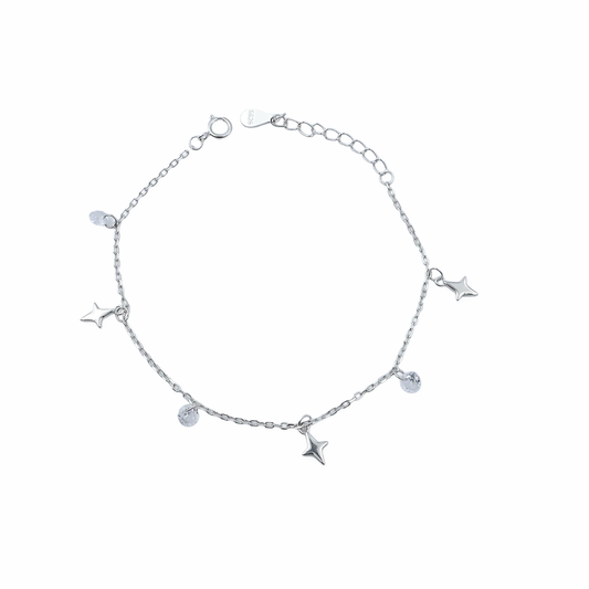 Stellar Charm Sterling Silver Bracelet
