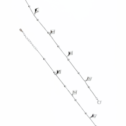 Dazzle Drop Sterling Silver Anklet