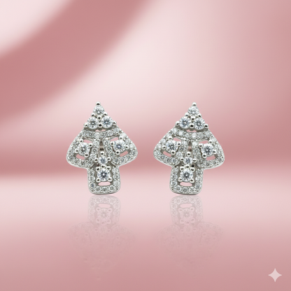 Astra Cluster Sterling Silver Stud Earrings