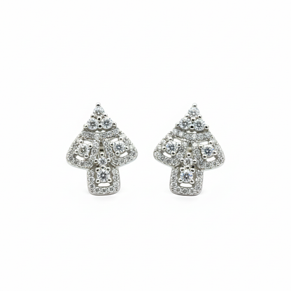 Astra Cluster Sterling Silver Stud Earrings