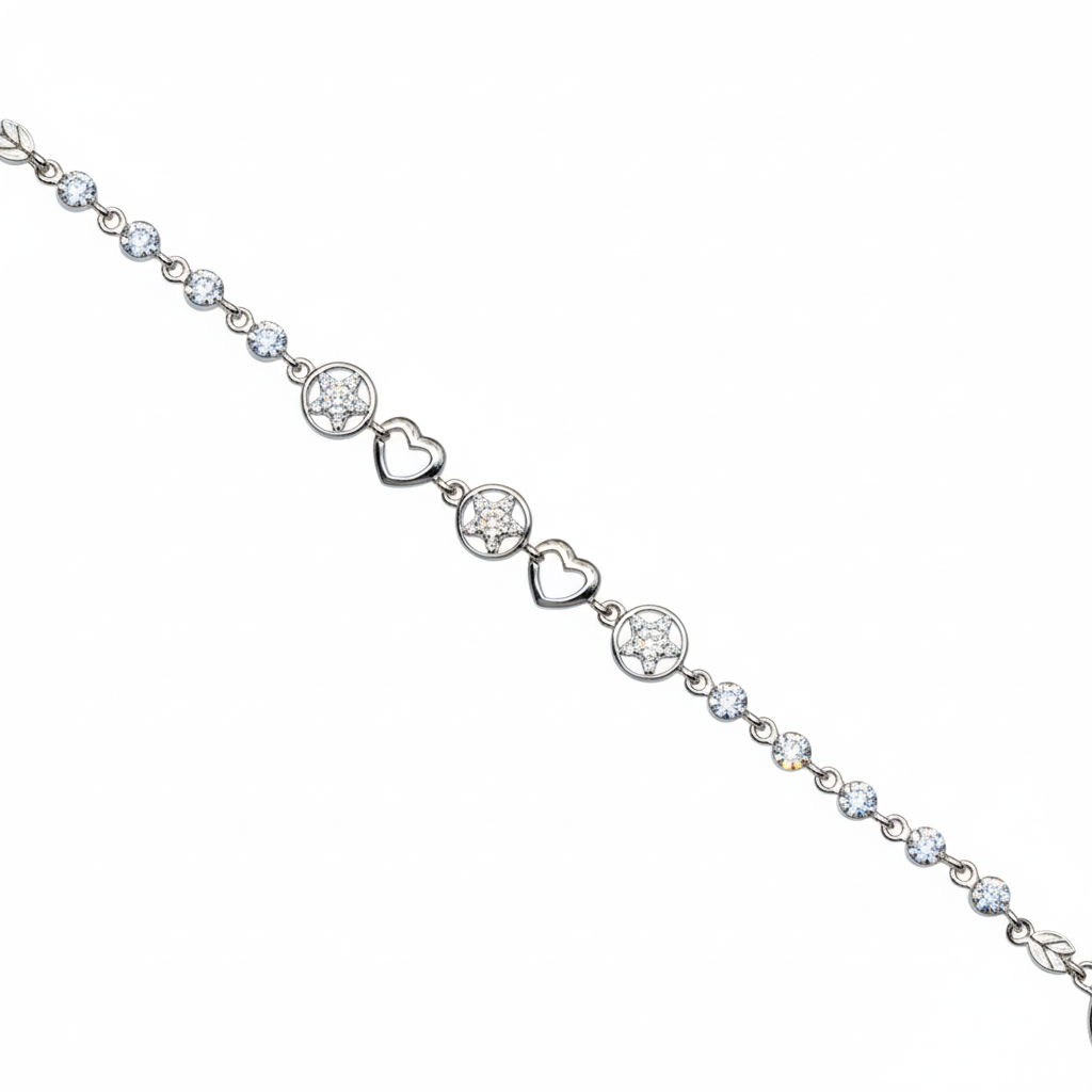 Celestia Heartstar Silver Bracelet