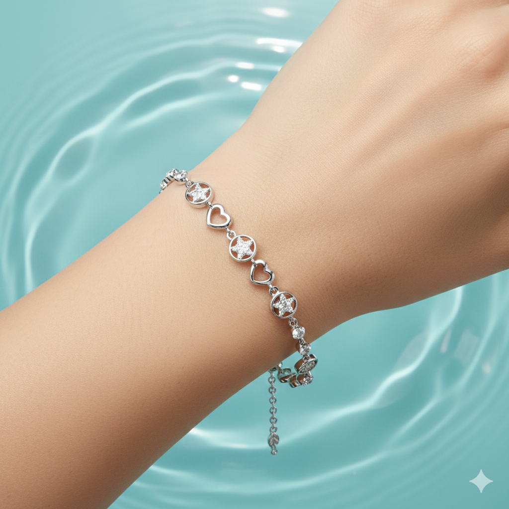 Celestia Heartstar Silver Bracelet