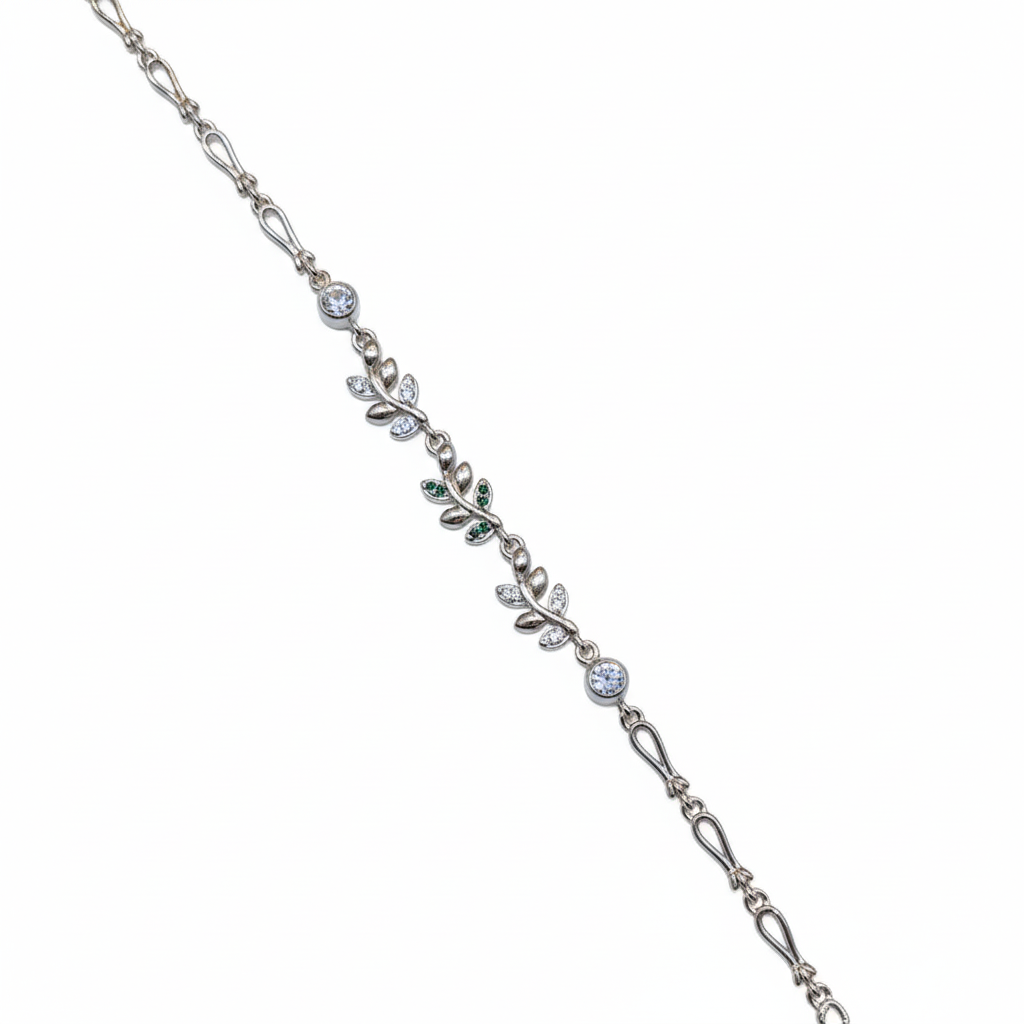 Verdant Vine Silver Bracelet