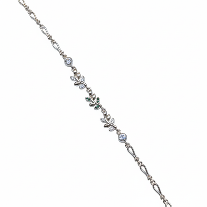 Verdant Vine Silver Bracelet