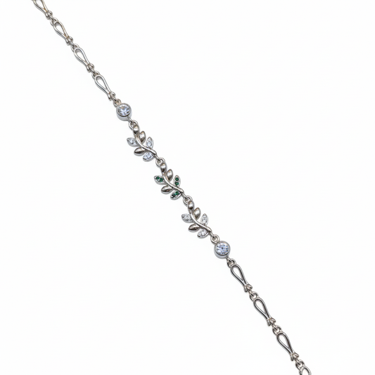 Verdant Vine Silver Bracelet