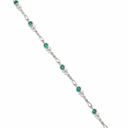 Verdantia Leafstone Silver Bracelet