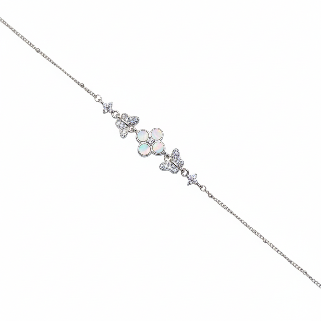 Opaline Flutter Silver Bracelet