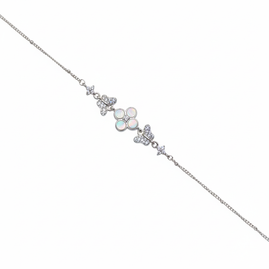 Opaline Flutter Silver Bracelet