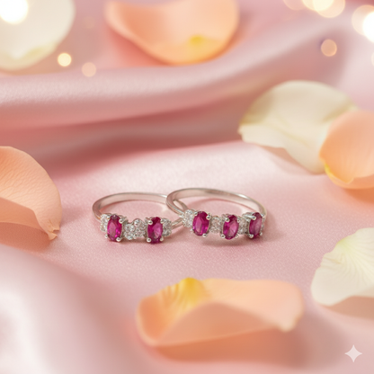 Ruby Bloom Toe Ring