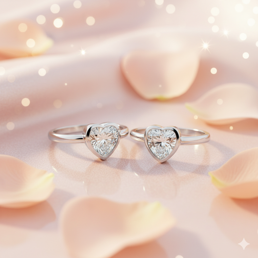 Crystal Heart Toe Ring