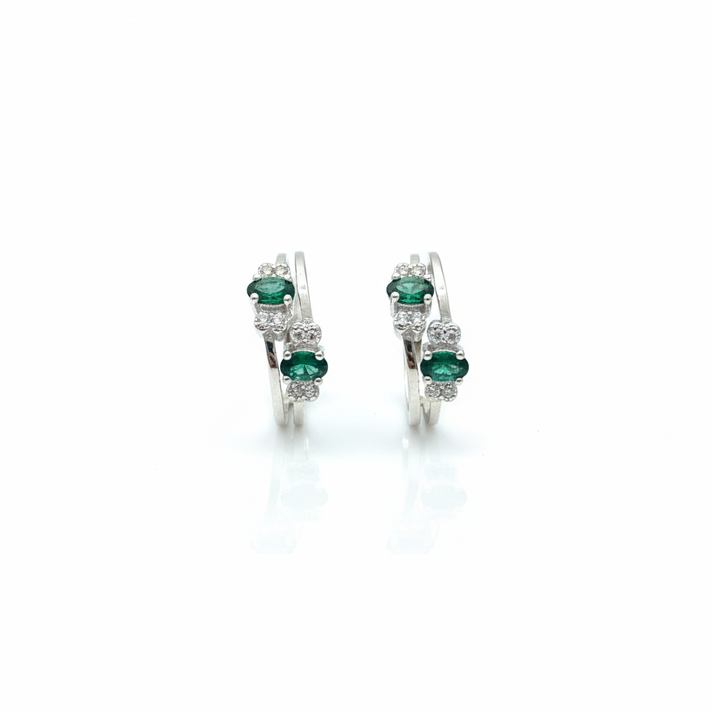 Emerald Bloom Toe Ring