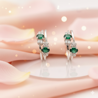 Emerald Bloom Toe Ring