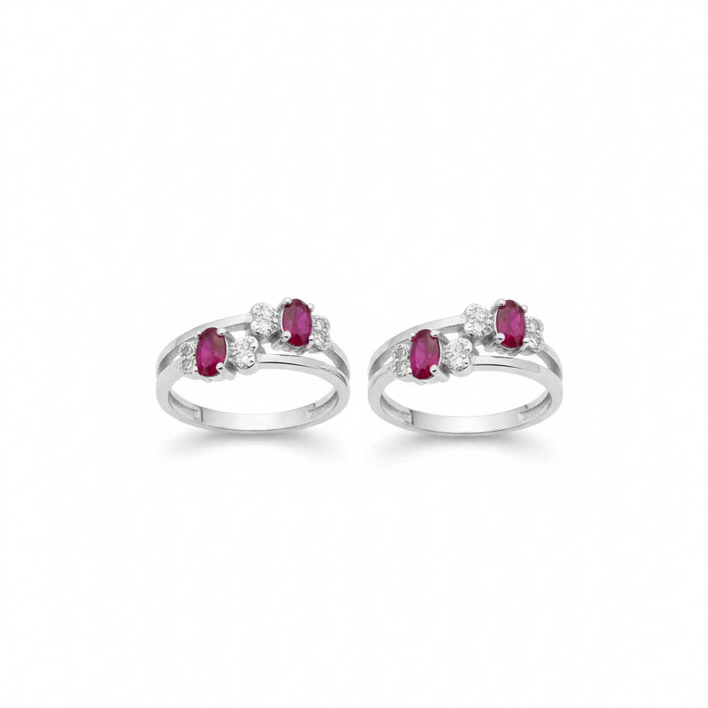 Ruby Bloom Toe Ring