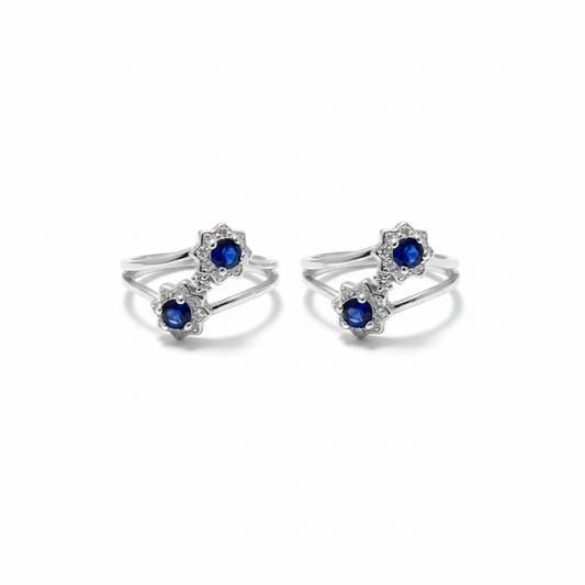 Blue Blossom Toe Ring