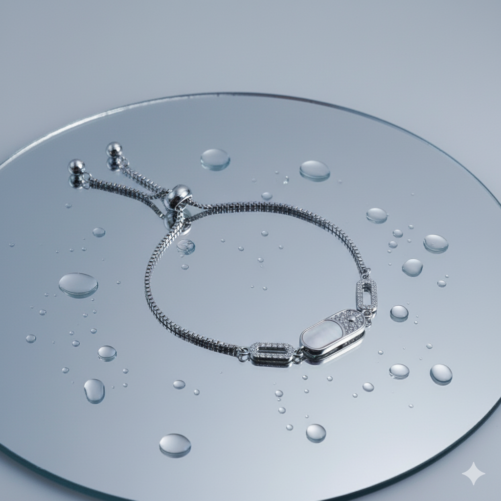 Moonlit Glow Sterling Silver Bracelet