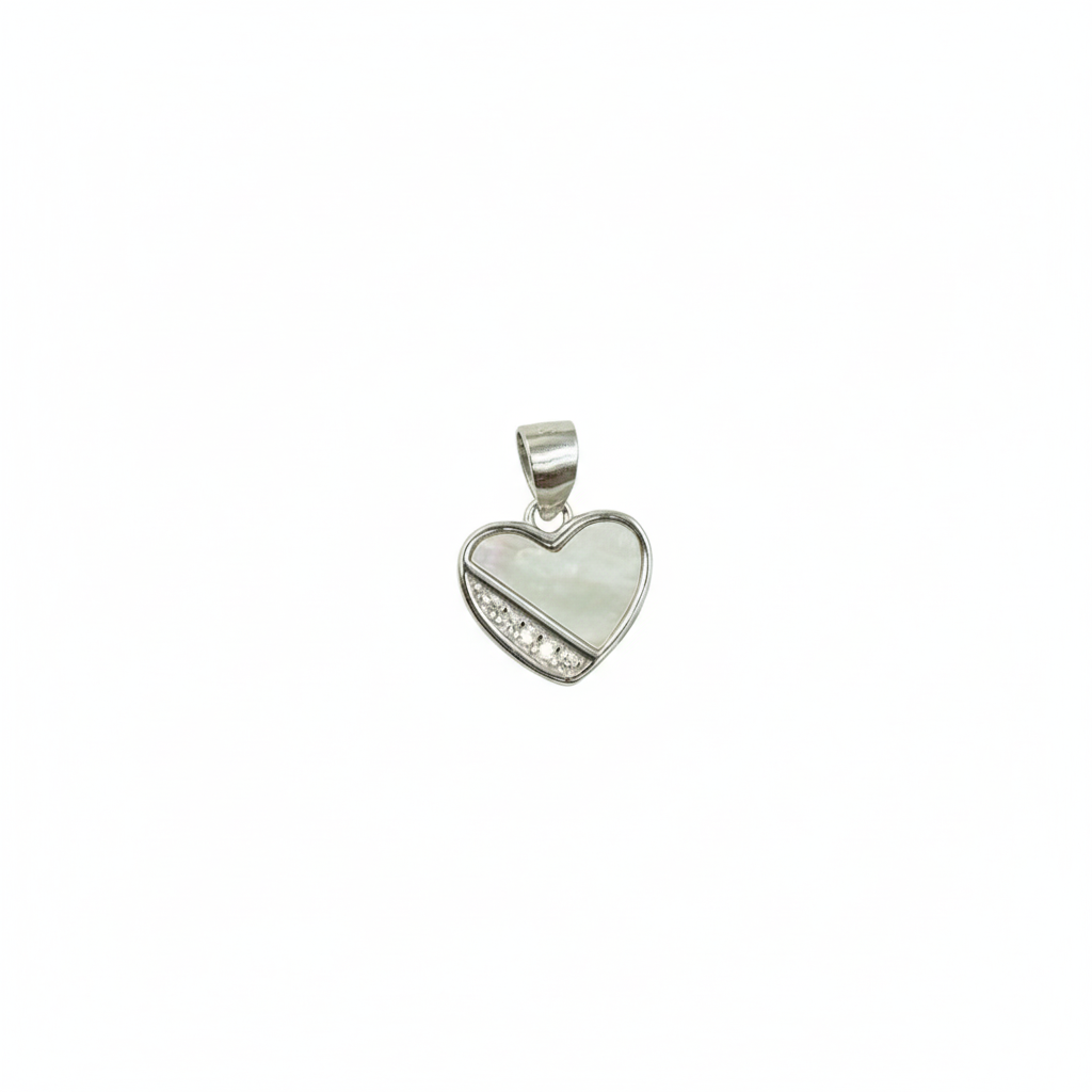 Mother of Pearl Duo Shine Heart Pendant