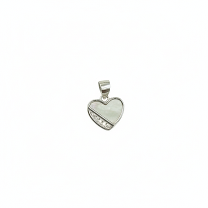 Mother of Pearl Duo Shine Heart Pendant