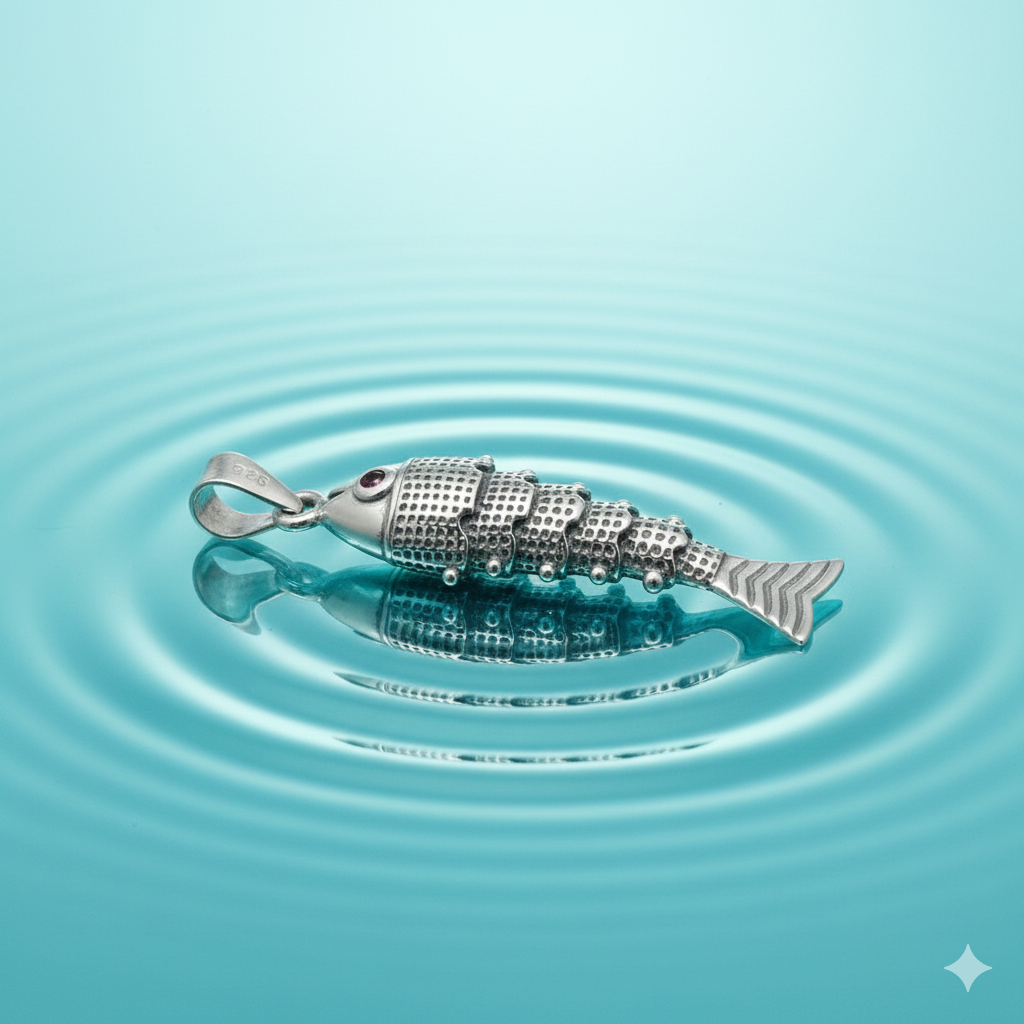 Matsya Spectrum 925 Silver Fish Pendant