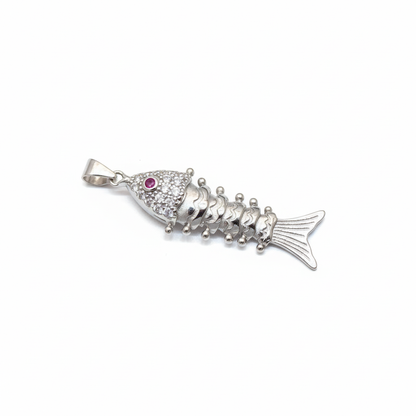 Matsya Shimmer 925 Silver Fish Pendant