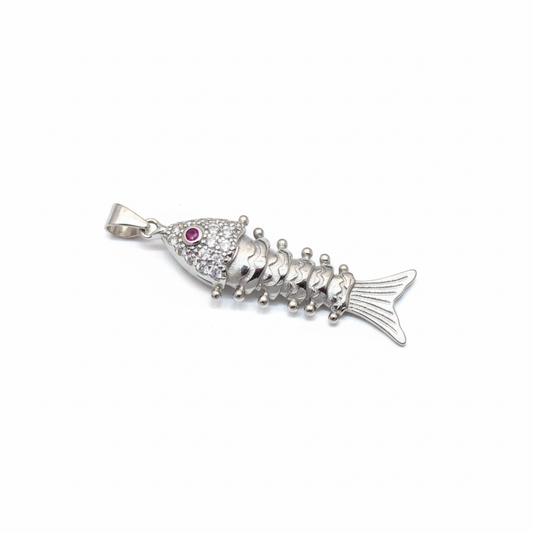 Matsya Shimmer 925 Silver Fish Pendant