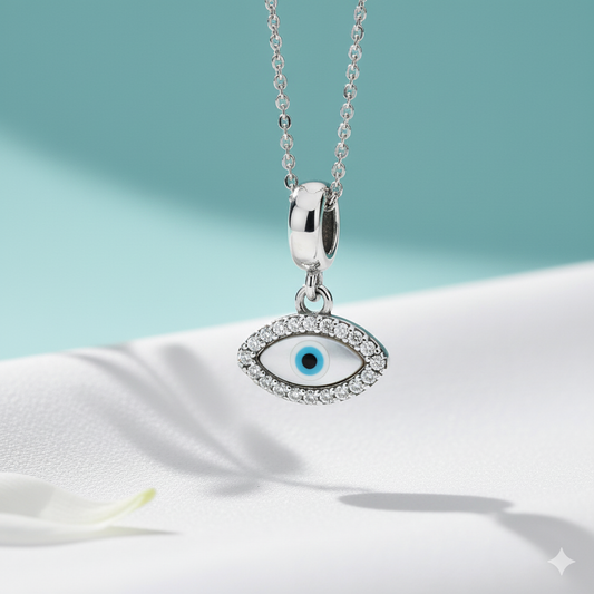Blue Eye Protection Sterling Silver Pendant