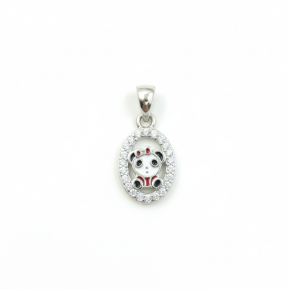 Silver Panda Love Pendant