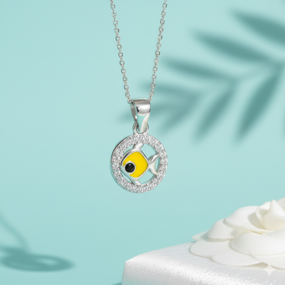 Yellow Fish Silver Pendant