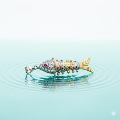 Matsya Ratna 925 Silver Fish Pendant